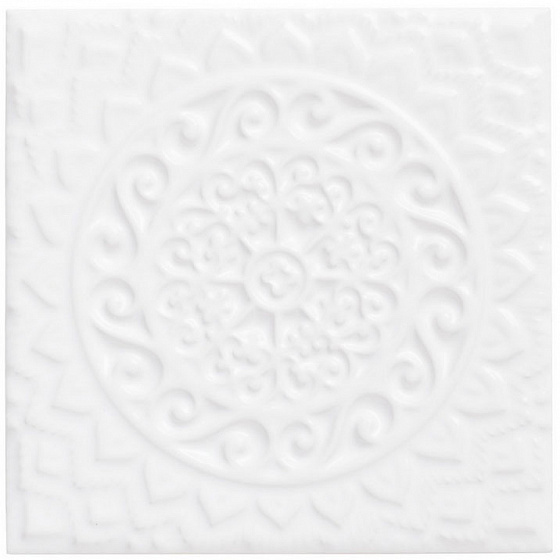 Декоративные элементы ADEX STUDIO Декор Relieve Mandala Universe Snow Cap 14,8x14,8 см ADST4074
