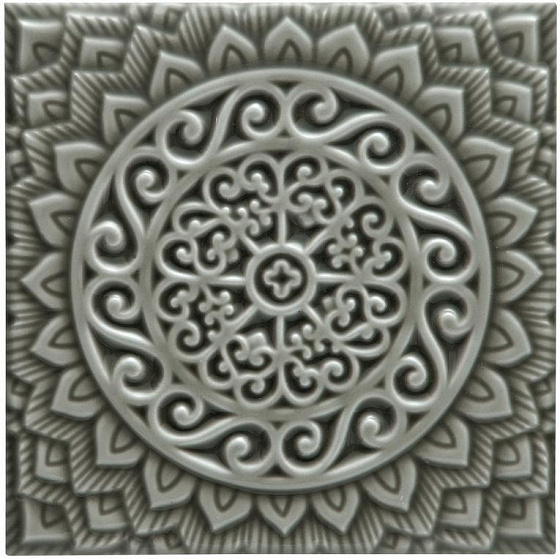 Декоративные элементы ADEX STUDIO Декор Relieve Mandala Universe Eucalyptus 14,8x14,8 см ADST4101