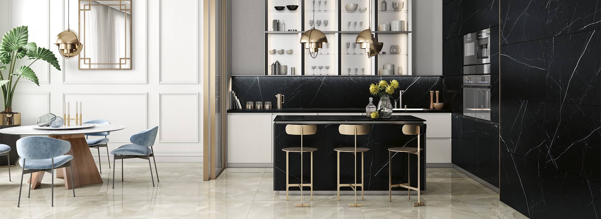 Керамогранит FMG Industrial Slabs select BLACK MARQUINIA 120X60 cm