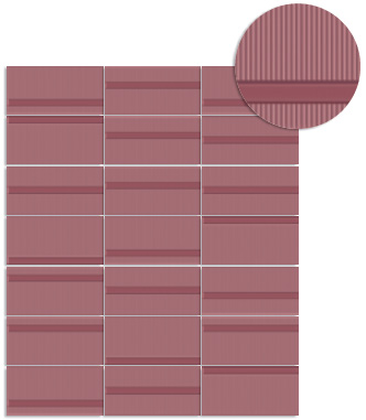Керамическая плитка Vives Ceramica Pincio Burdeos 10x20