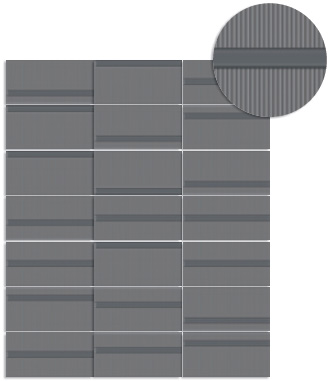 Керамическая плитка Vives Ceramica Pincio Antracita 10x20