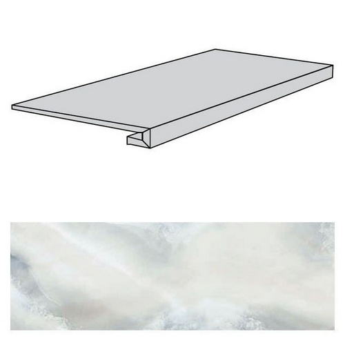Керамическая плитка Rex Alabastri Smeraldo Gradino 33x120 739916 (d)