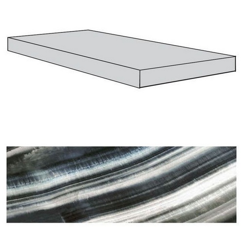 Керамическая плитка Rex Alabastri Fume Angolo Gradino 33x120 739928 (d)