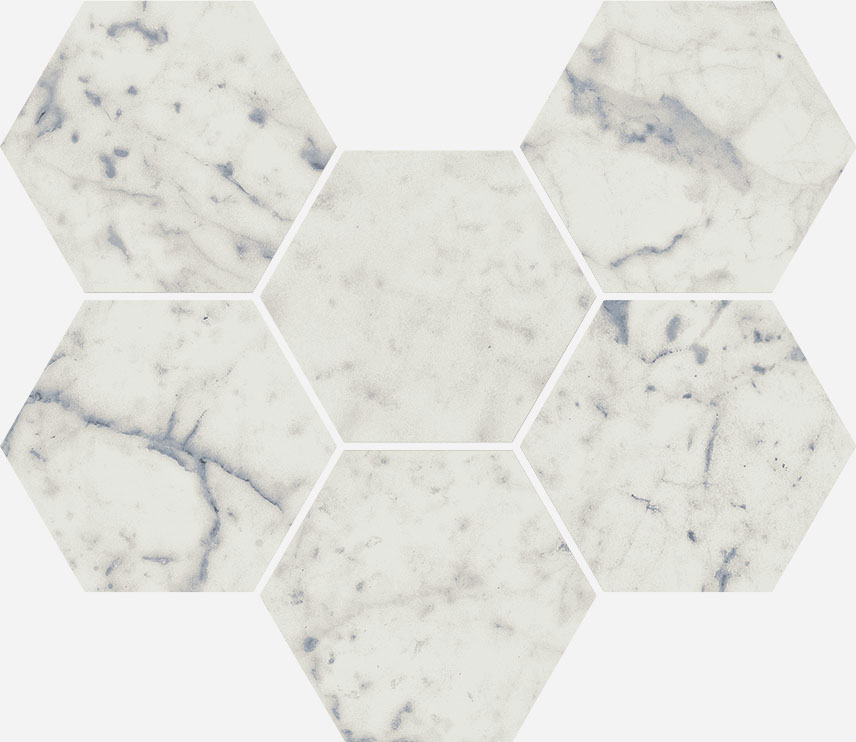 Мозаика напольная Italon Charme Extra Mosaico Carrara Hexagon Pat 25х29 620110000065