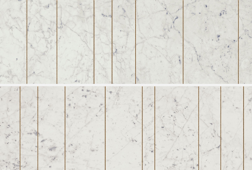 Декор настенный Italon Charme Extra Inserto Carrara Golden Line 25х75 600080000369