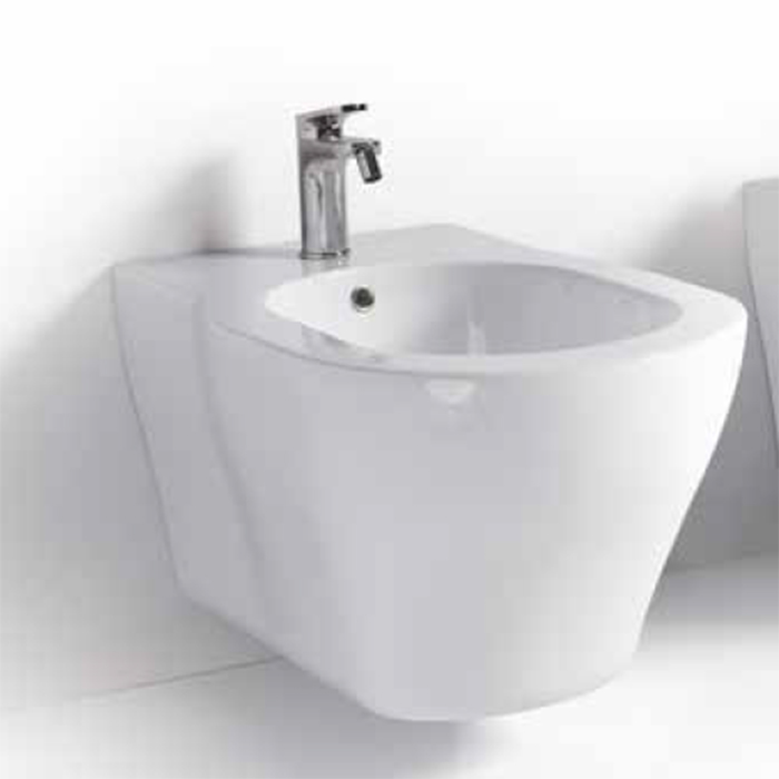 Биде подвесное 60х42 см с 1 отв под смеситель, цвет белый, с креплением AZZURRA XL XL500/SOSK