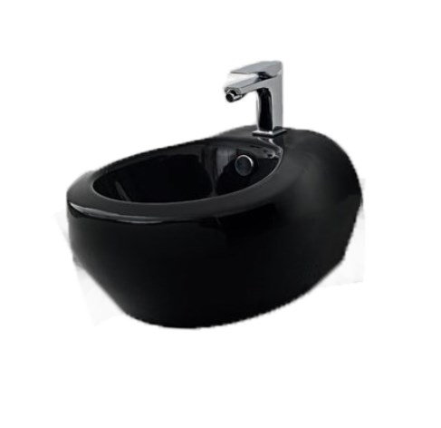 Биде подвесное c 1отв 52x36см c креплением, цвет черный Artceram Blend BLB001 03 00 nero*1