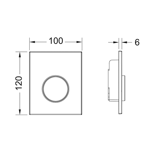 Панель смыва, клавиша хром глянцевый TECEloop Urinal 9242626