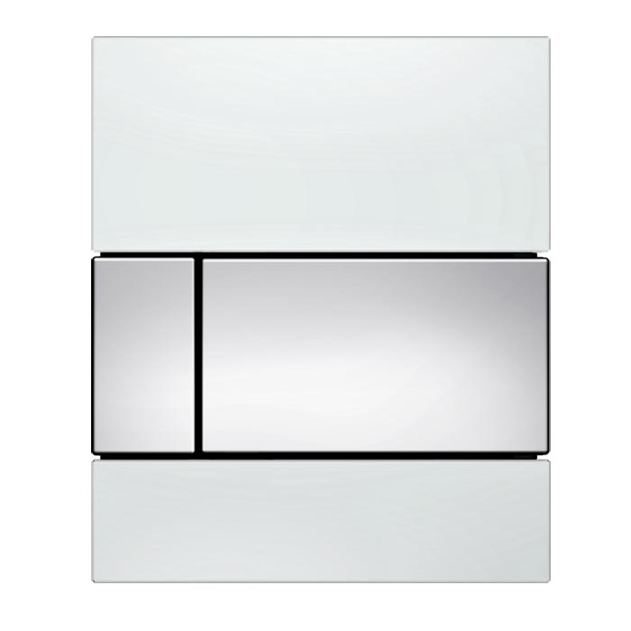  Панель смыва, стекло белое, клавиша хром глянцевый TECEsquare Urinal 9242802