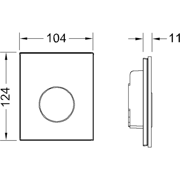  Панель смыва, стекло белое, клавиша хром глянецевый TECEloop Urinal 9242660
