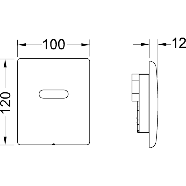  Панель смыва с инфракрасным датчиком, 6 V батарея, хром глянцевый TECEplanus Urinal 9242351