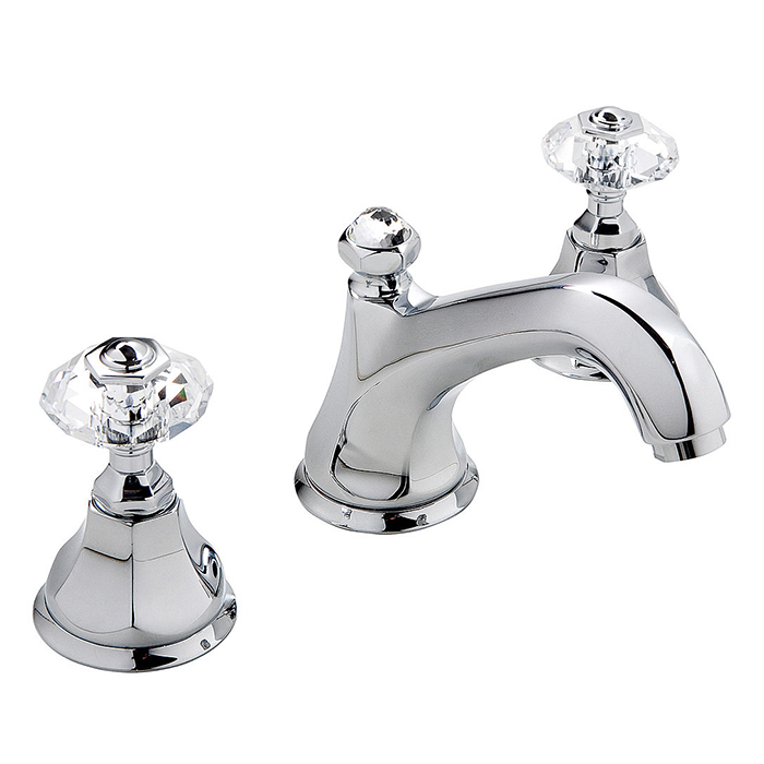 Смеситель для раковины с автоматическим изливом на 3 отверствия, ручки Crystal handle, цвет: хром Nicolazzi Teide 1908CR15