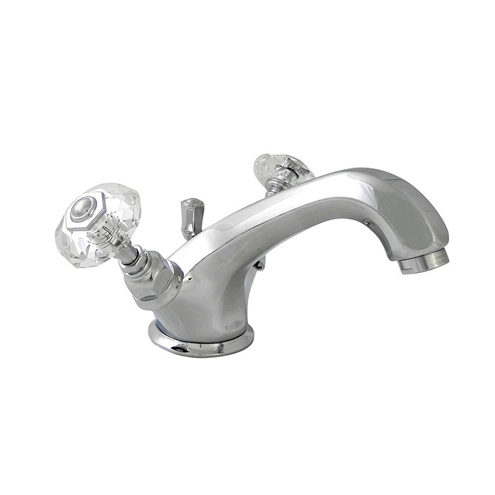 Смеситель для раковины с донным клапаном, ручки Crystal handle, цвет: хром Nicolazzi Teide 1932CR15